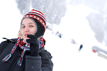 Image showing snow-girl