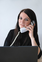 Image showing young woman with laptop 