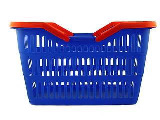 Image showing blue shopping basket