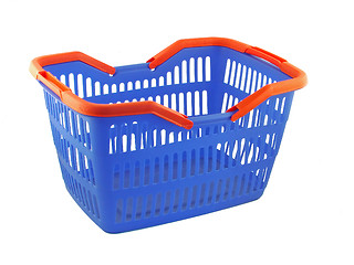 Image showing blue shopping basket