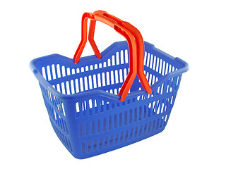 Image showing blue shopping basket