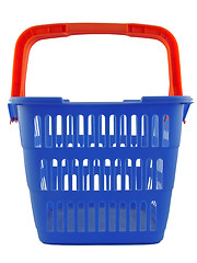 Image showing blue shopping basket