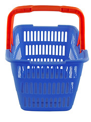 Image showing blue shopping basket