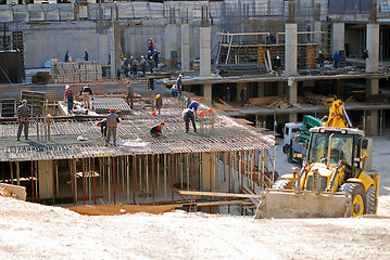 Image showing construction site and bulldozzer