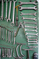 Image showing tools on wall