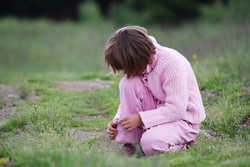 Image showing little girl crying 