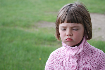 Image showing unhappy girl