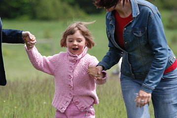 Image showing happy girl running in nature