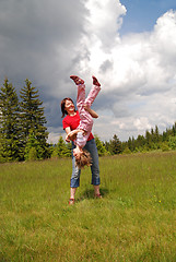 Image showing playing games in nature