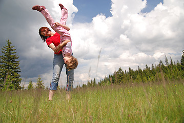 Image showing playing games in nature