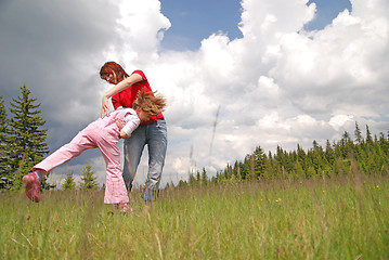 Image showing playing games in nature