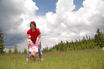 Image showing playing games in nature