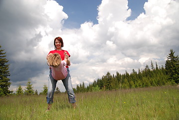 Image showing playing games in nature