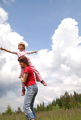 Image showing playing games in nature