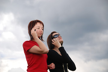 Image showing girl with mobile phone