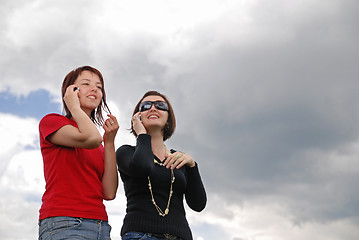 Image showing girl with mobile phone