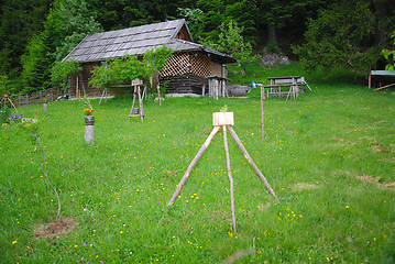 Image showing lonely wooden house in forest