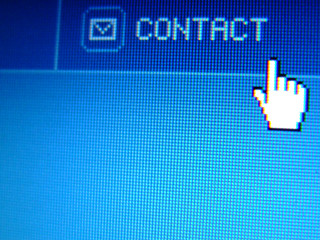 Image showing contact button hand