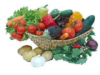 Image showing fresh vegetables in basket