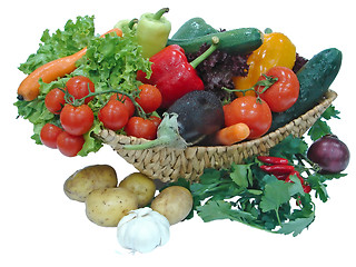 Image showing fresh vegetables in basket