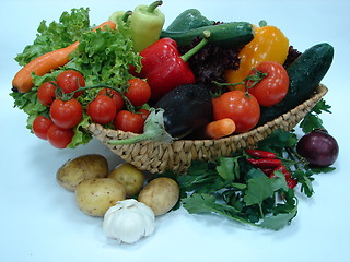 Image showing fresh vegetables in basket