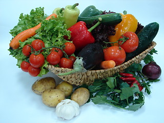 Image showing fresh vegetables in basket