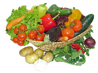 Image showing fresh vegetables in basket