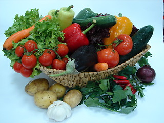 Image showing fresh vegetables in basket