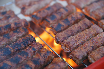 Image showing sausages on grill