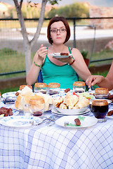 Image showing outside lunch