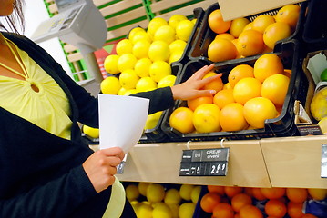 Image showing buying food in supermarket