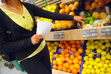 Image showing buying food in supermarket