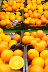 Image showing fresh oranges in supermarket