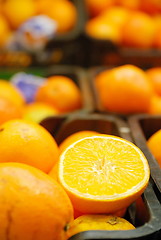 Image showing fresh oranges in supermarket