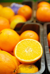 Image showing fresh oranges in supermarket