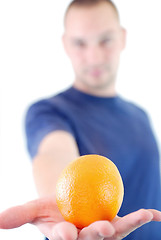 Image showing man with orange