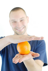 Image showing man with orange