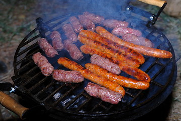 Image showing sausages on grill