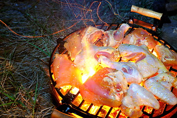 Image showing chicken on grill