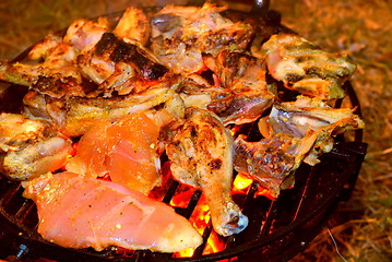 Image showing chicken on grill