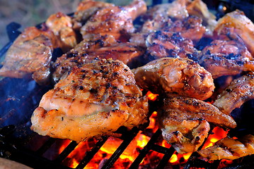 Image showing chicken on grill