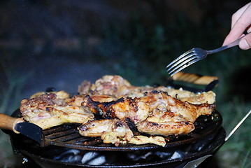 Image showing chicken on grill