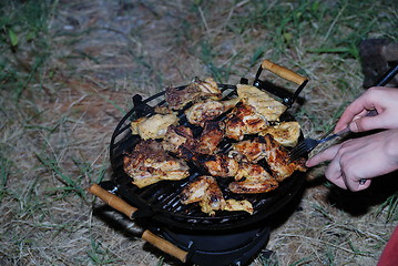 Image showing chicken on grill