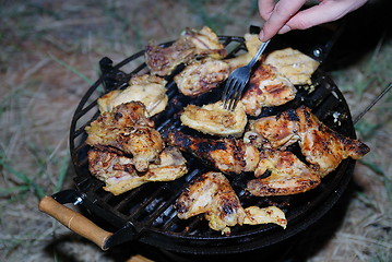 Image showing chicken on grill