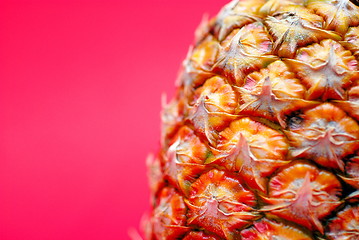 Image showing ananas on red background