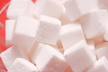 Image showing sugar on red background