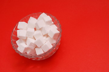 Image showing sugar on red background