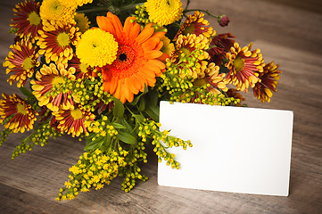 Image showing a bouquet of summer flowers, close-up 