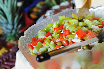 Image showing tasty salad closeup buffet