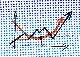 Image showing stock graph drawing